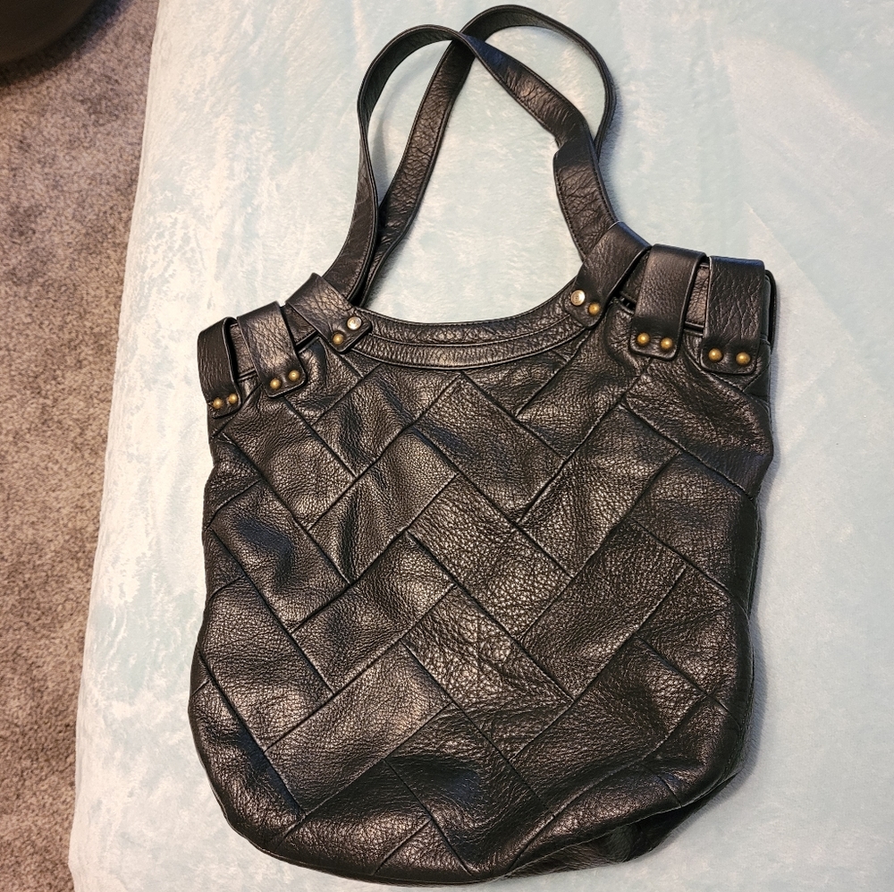 Black leather Shoulder Bag